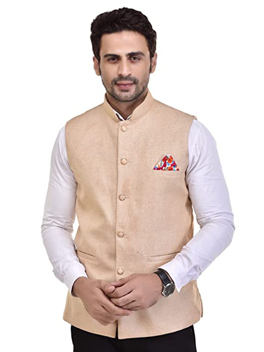 Seetoo Woven Design Nehru Jackets-picture-31