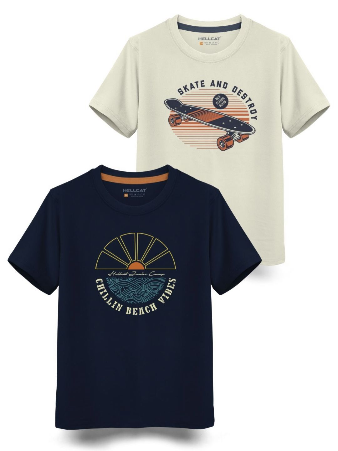 HELLCAT Boys Typography 2 Printed T-shirt-picture-43