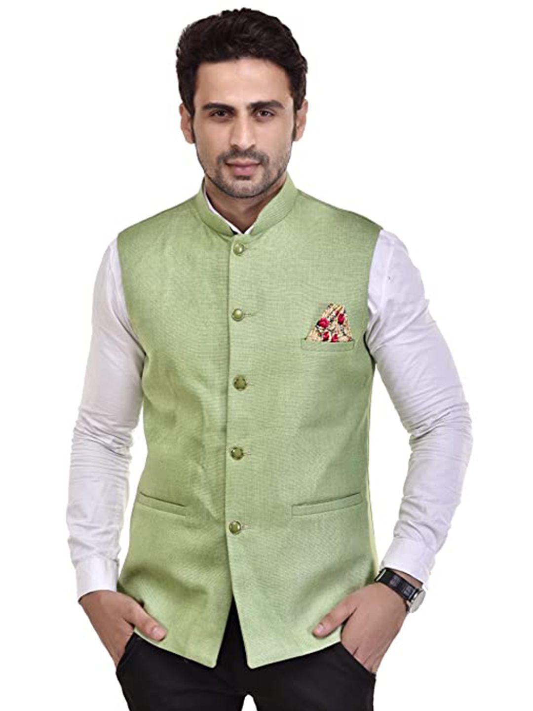 Seetoo Woven Design Nehru Jackets-picture-39