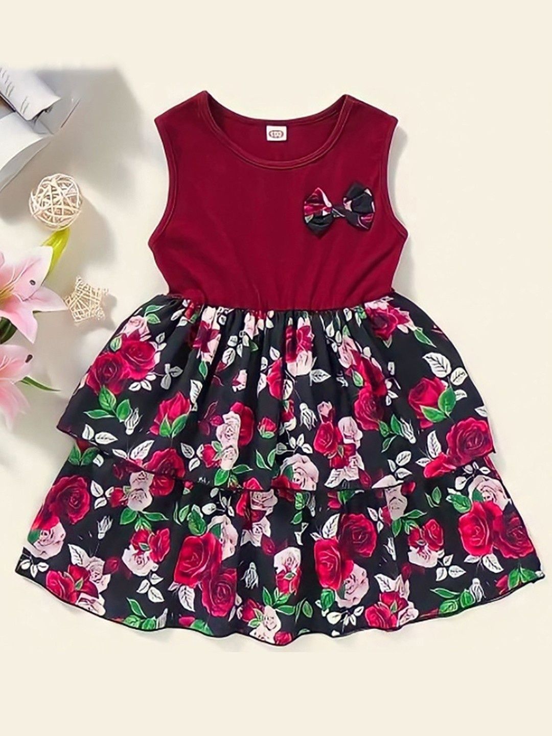 Miss & Chief Embellished Print A-Line Dress-picture-13