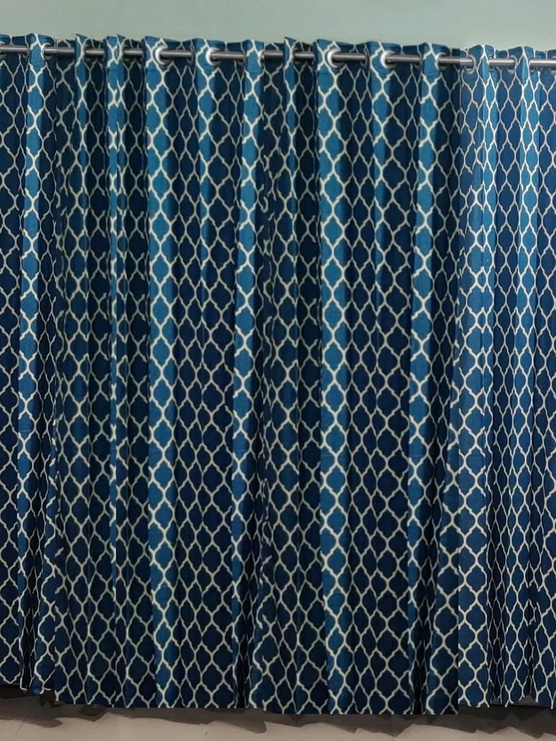 Trance Home Linen Blue & White Set of 4 Floral Door-picture-37