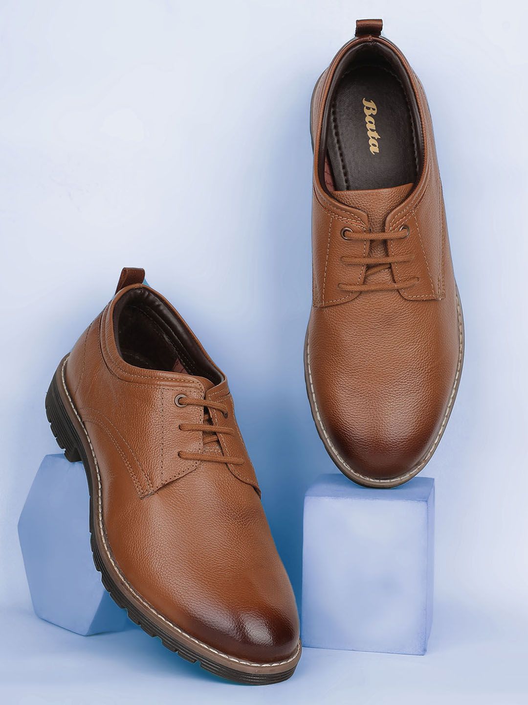 Bata Men Leather Formal Derby Shoes-picture-37