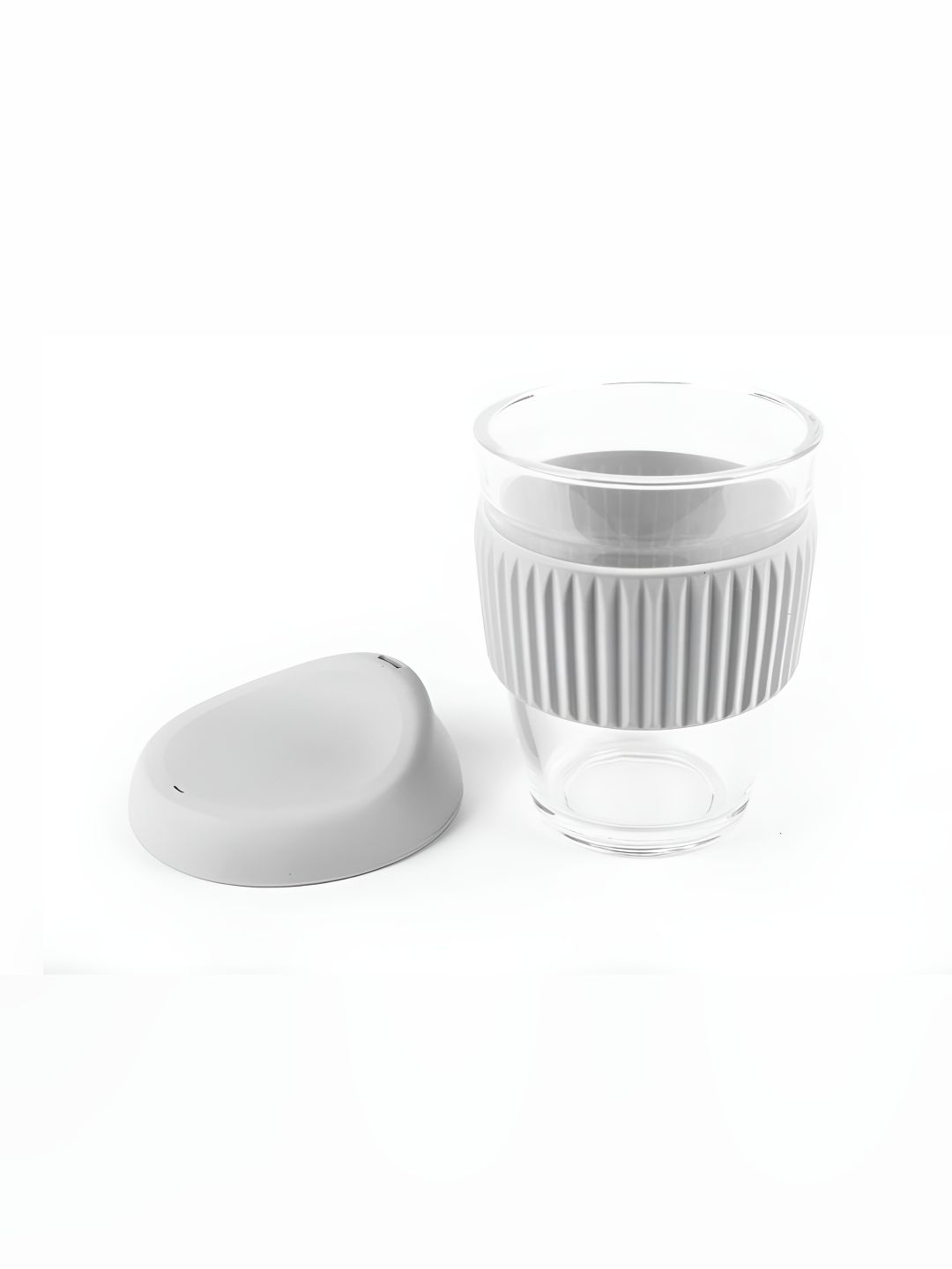 Baskety Grey Solid Glass Matte Mugs Set of Cups and Mugs-picture-31