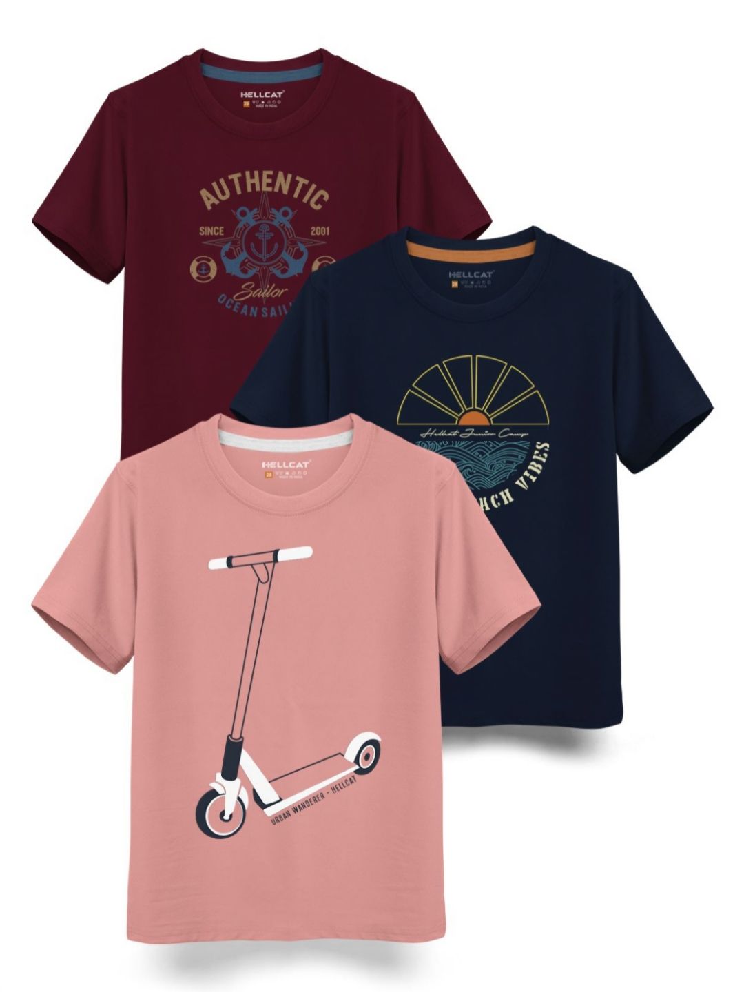 HELLCAT Boys Typography 3 Printed T-shirt-picture-22