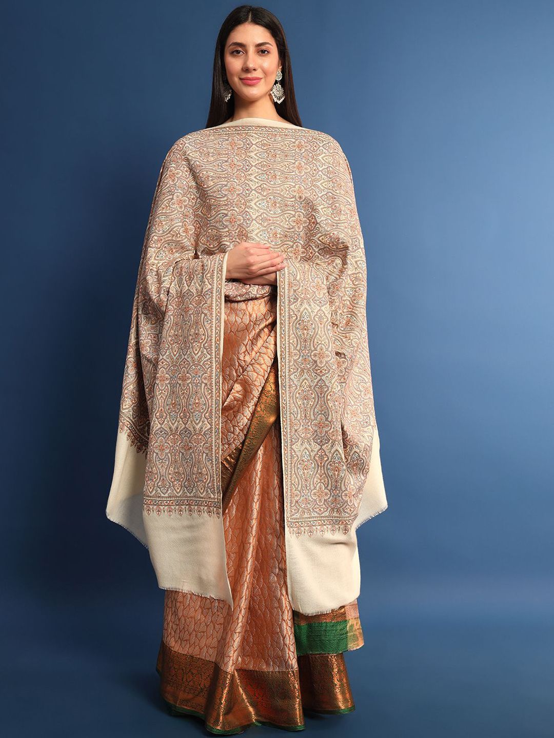 Pashmoda Women Ethnic Motifs Embroidered Shawl-picture-29