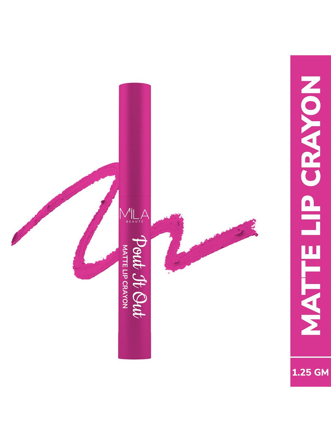 MILA BEAUTE Pout It Out Matte Lip Crayon Lipstick - 1.25 g Elizabeth 108-picture-40