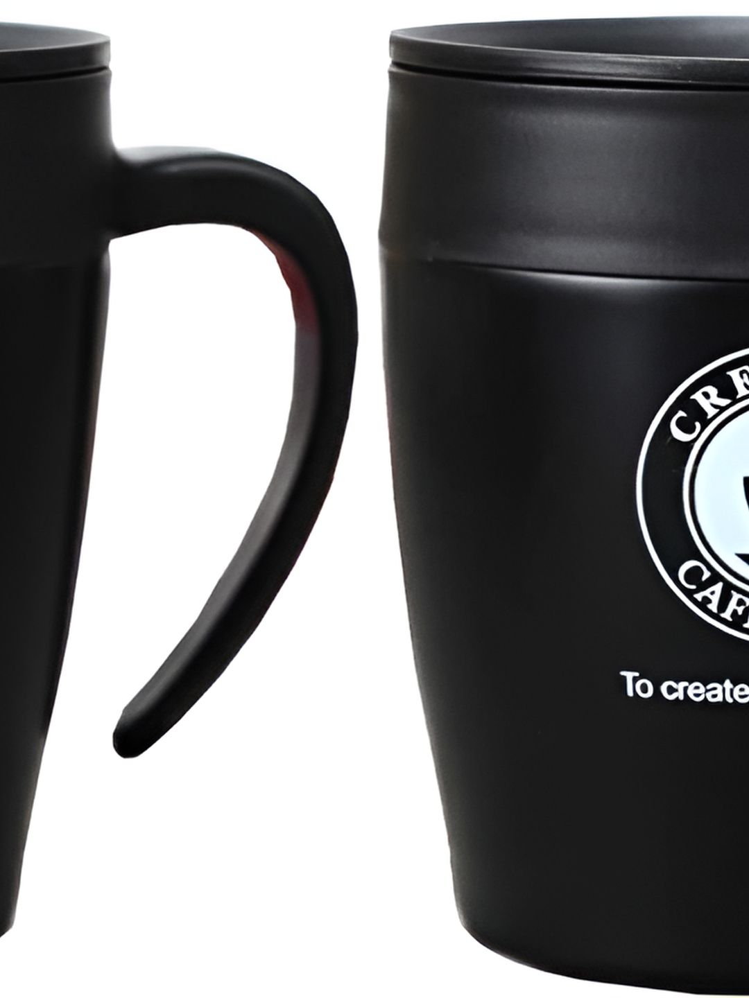 Baskety Black & White Solid Stainless Steel Matte Mugs Set of Cups and Mugs-picture-22