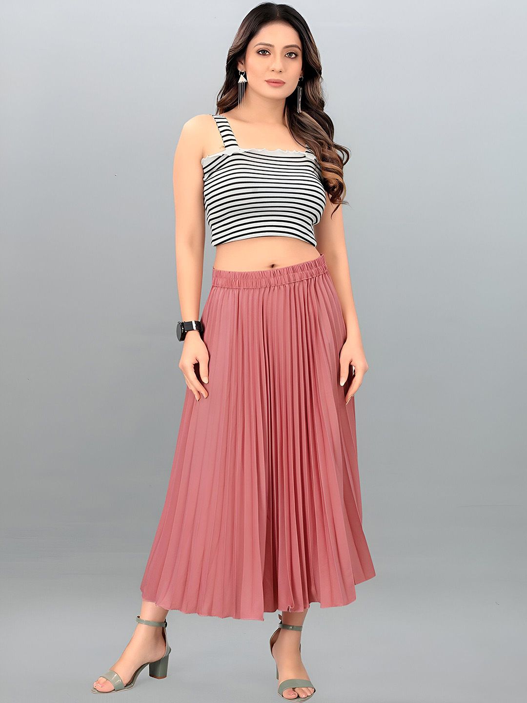ZWERLON Pleated Midi Skirt-picture-24