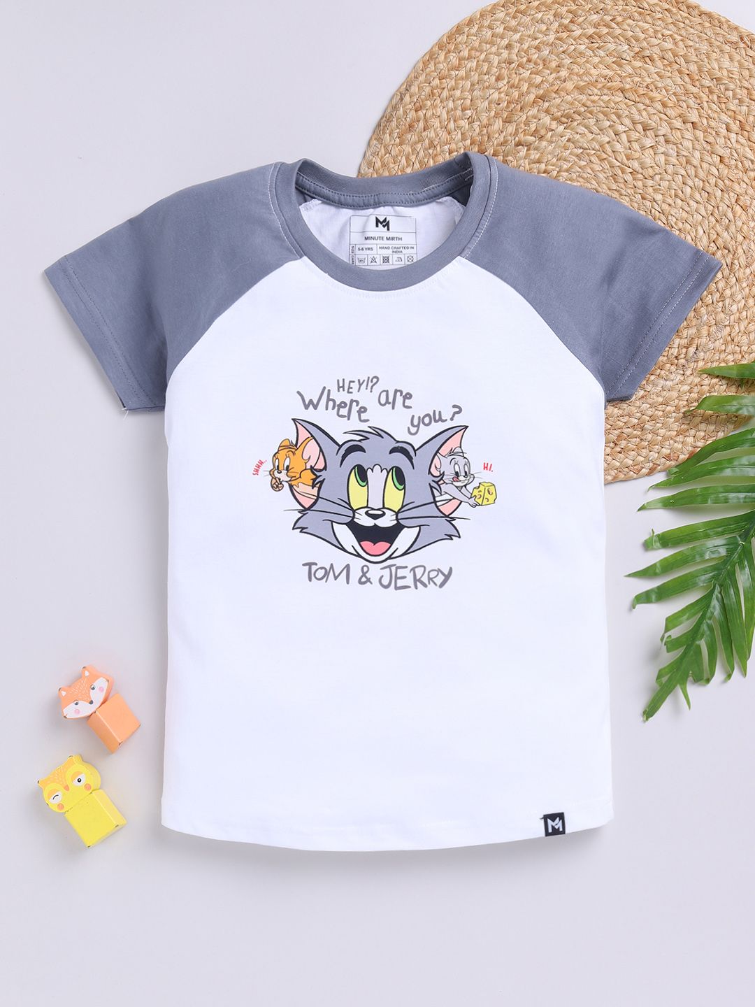 YK X Minute Mirth Girls Tom and Jerry Printed Cotton Crop Top-picture-35