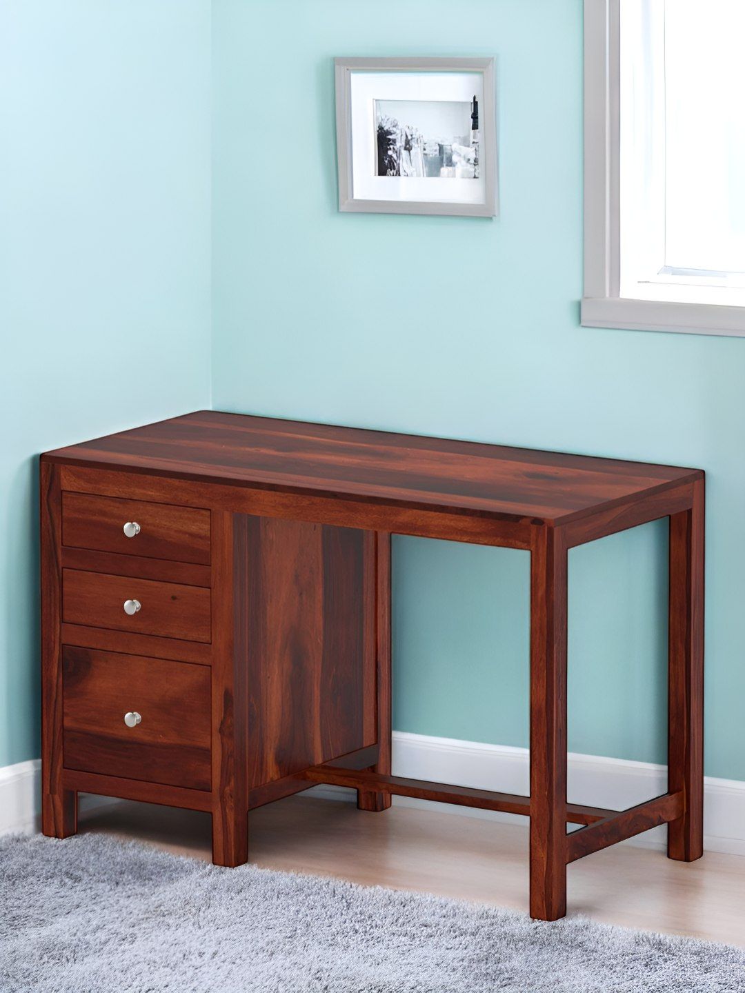 Ikiriya Red Honey Finish Water Resistant Study Table