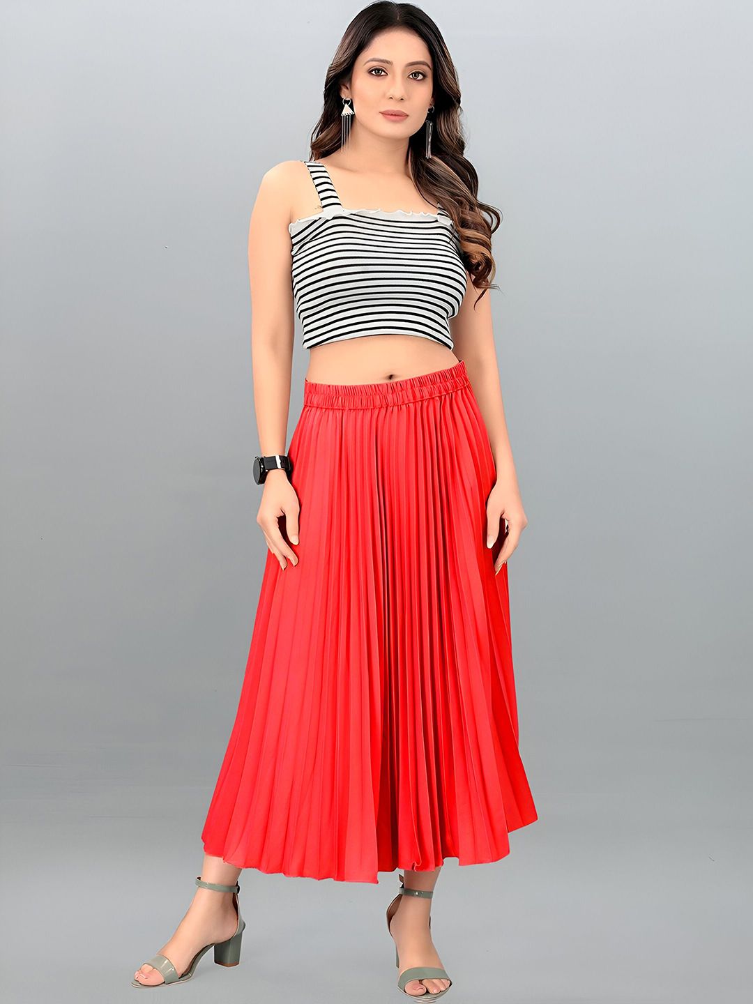 ZWERLON Pleated Midi Skirt-picture-22