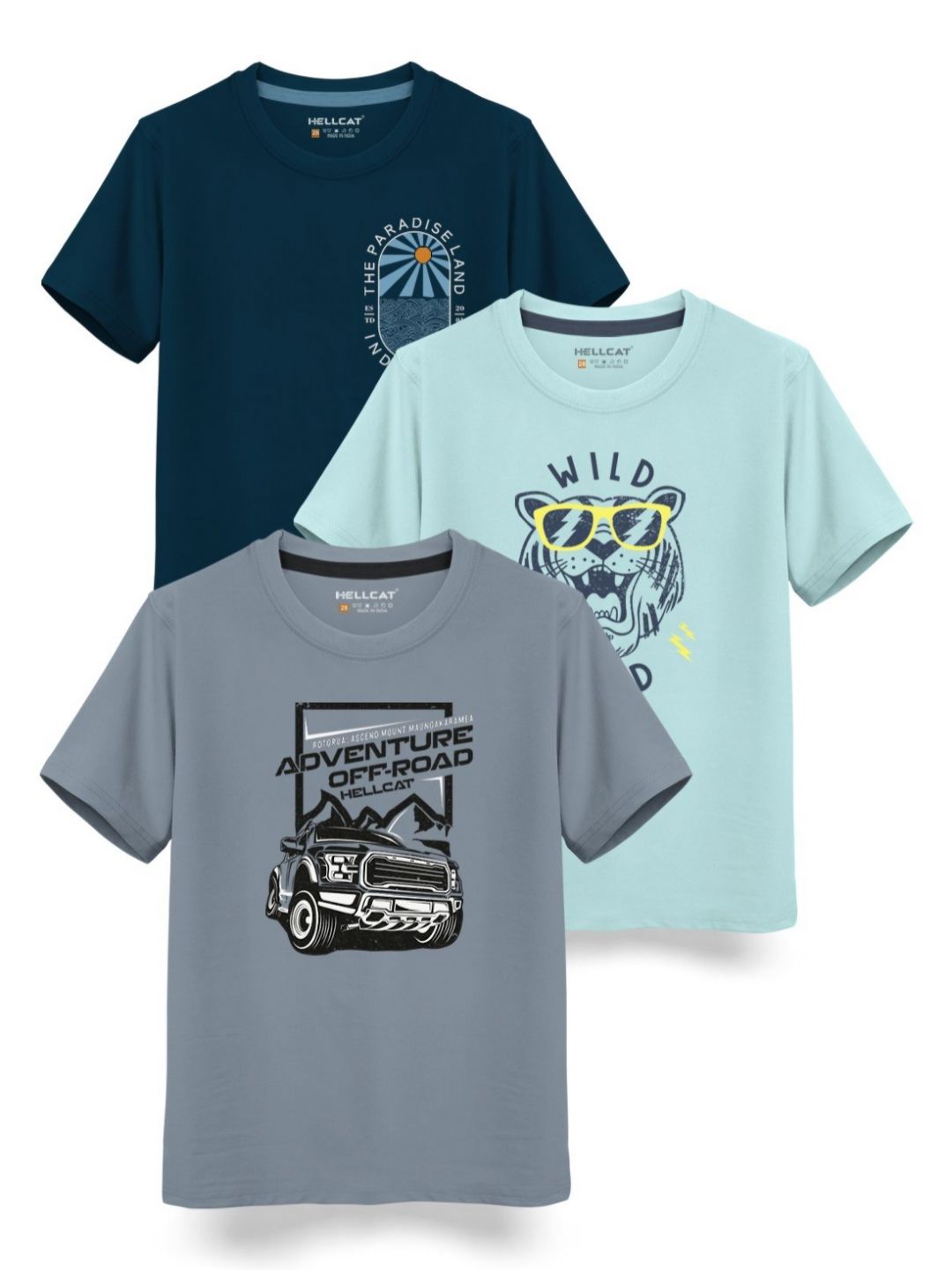 HELLCAT Boys Typography 3 Printed T-shirt-image-38