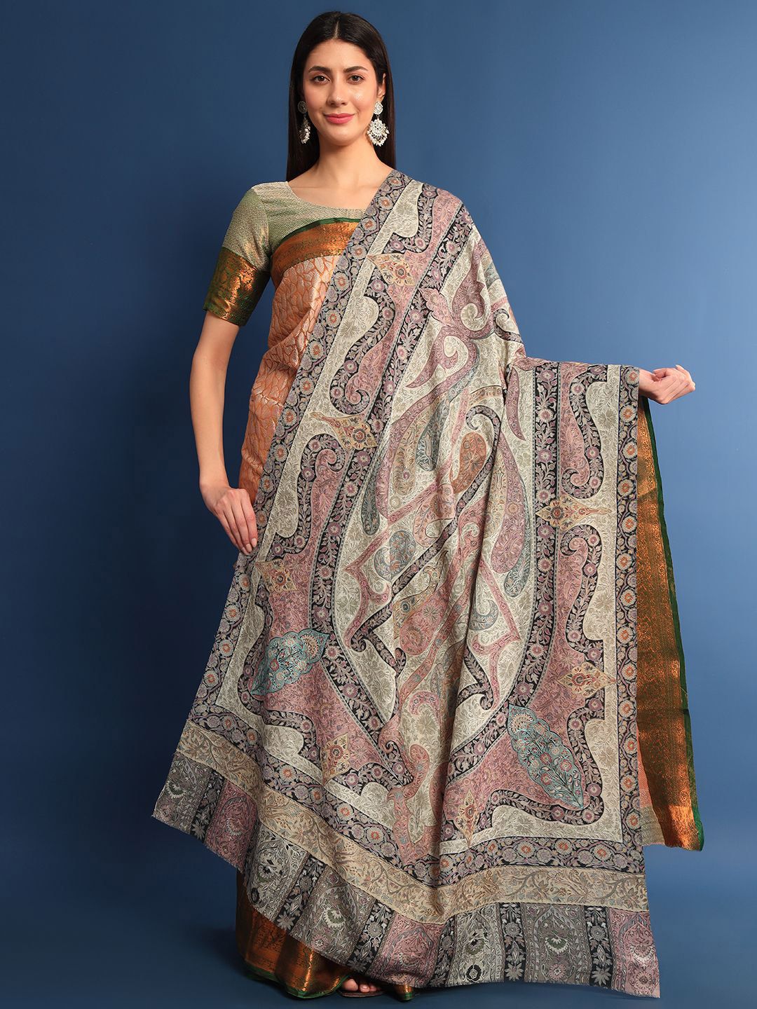 Pashmoda Women Ethnic Motifs Embroidered Shawl-picture-20