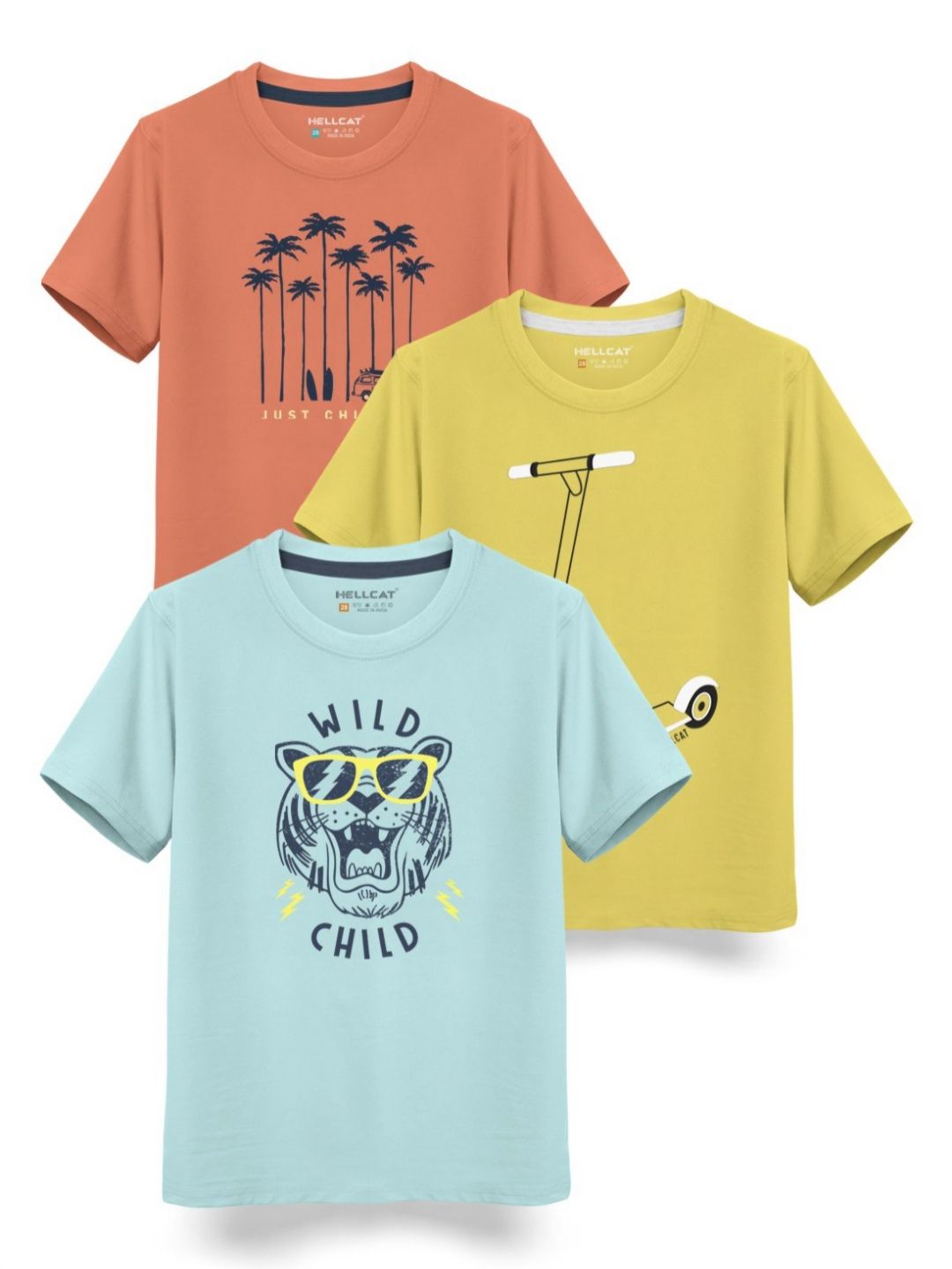HELLCAT Boys Typography 3 Printed T-shirt-image-40