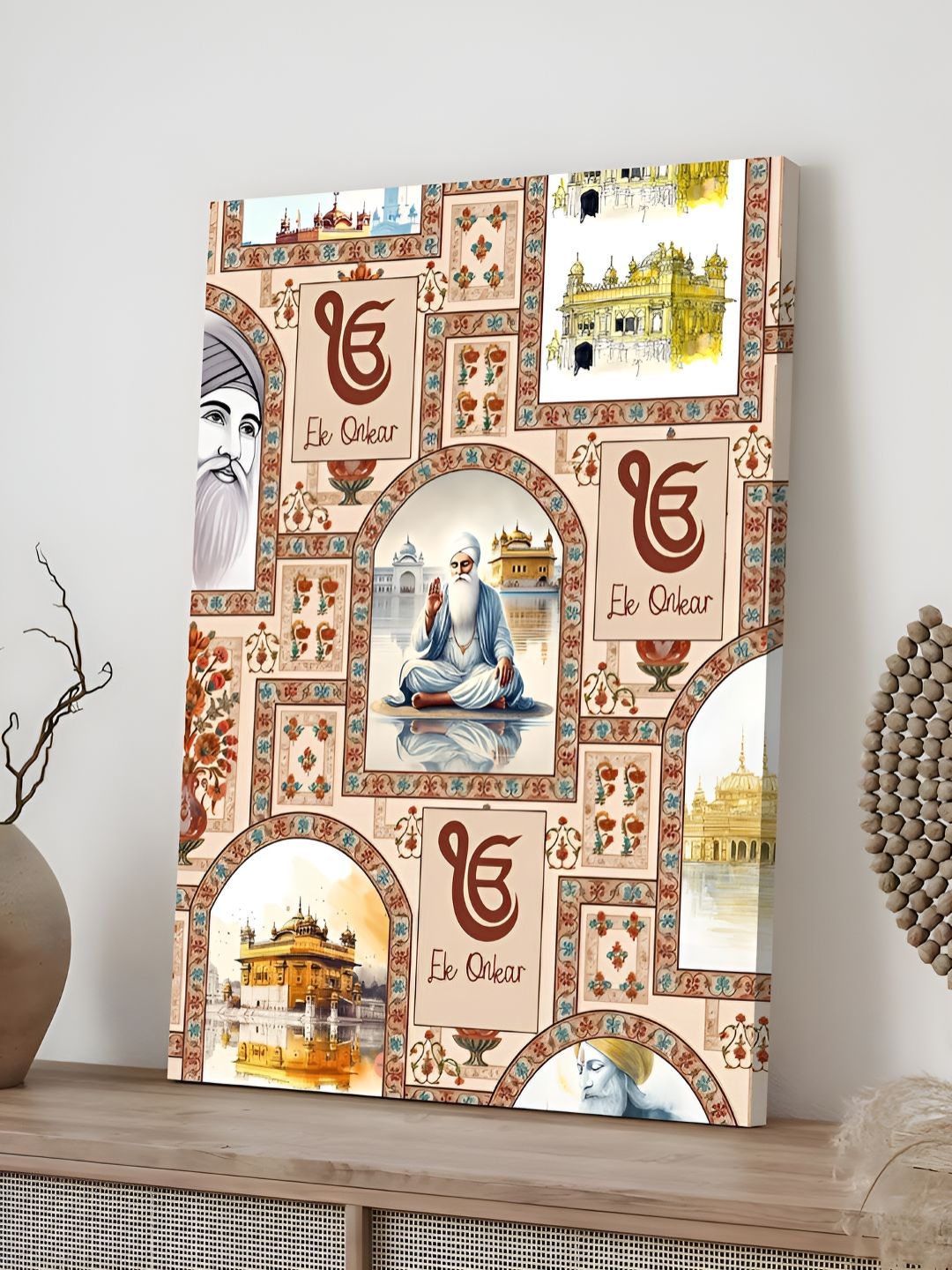 Myntra Elegant Homes Blue & Red 1 Piece Canvas Religious Wall Paintings-picture-14