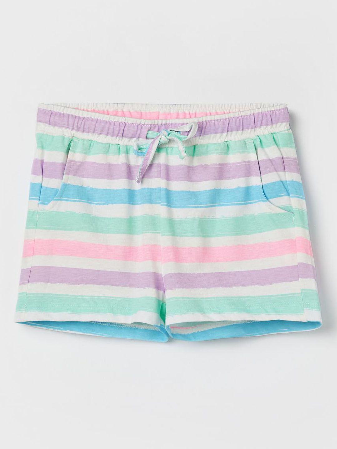 Fame Forever by Lifestyle Girls Striped Printed Shorts-picture-46