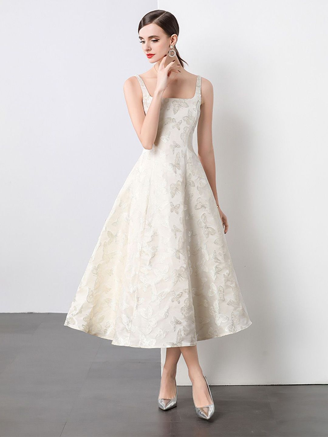 JC Collection Floral Fit & Flare Midi Dress-picture-52