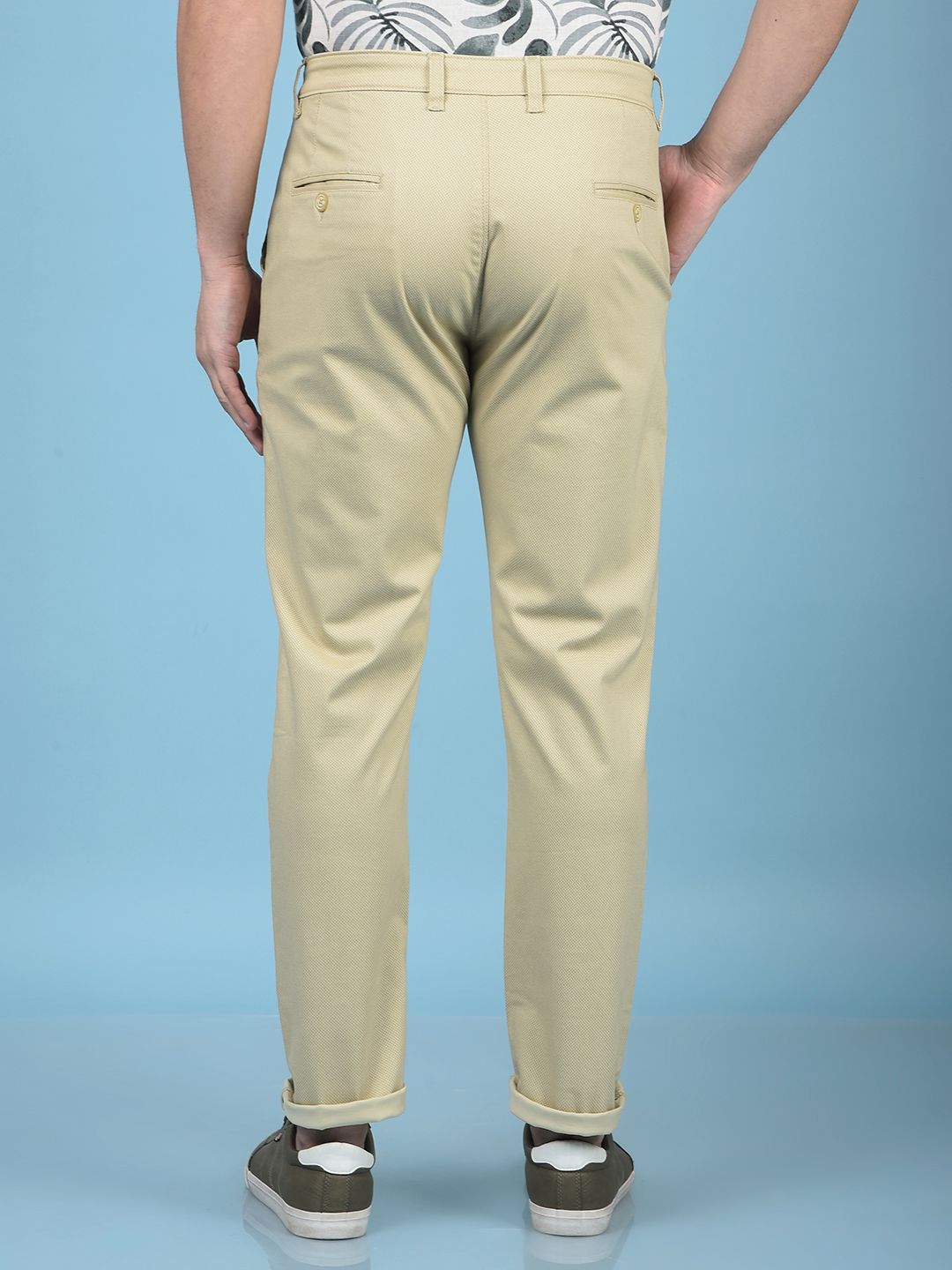 Crimsoune Club Men Printed Smart Slim Fit Chinos Trousers-picture-15