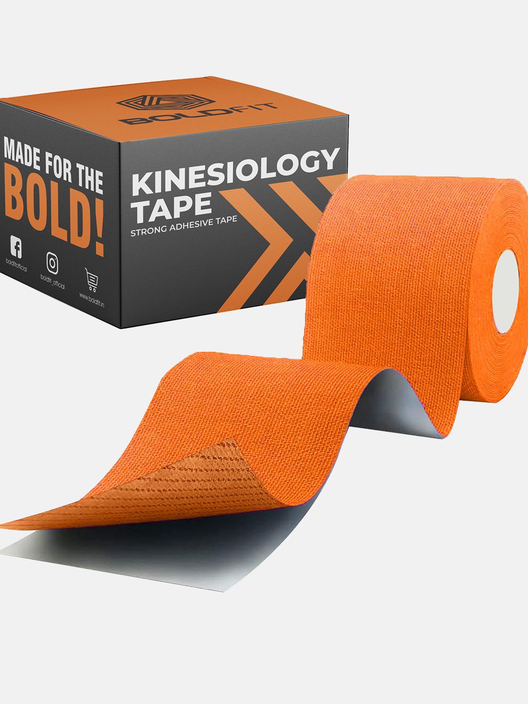 BOLDFIT Unisex Orange Coloured Waterproof Kinesiology Tape-image-16