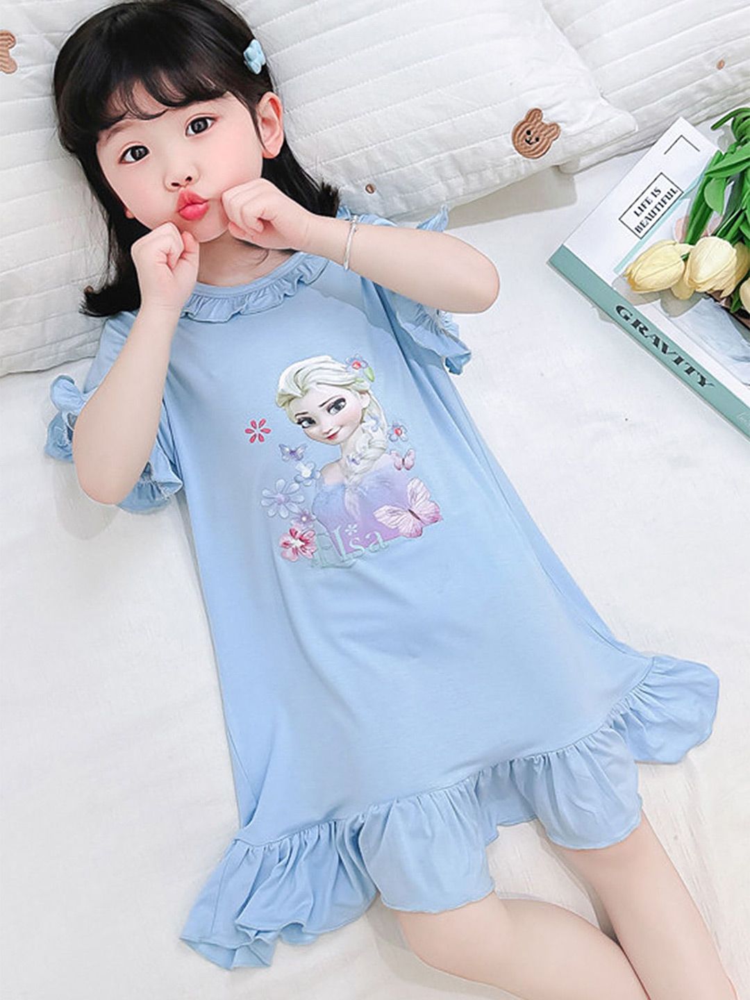LULU & SKY Girls Printed Nightdress-picture-11