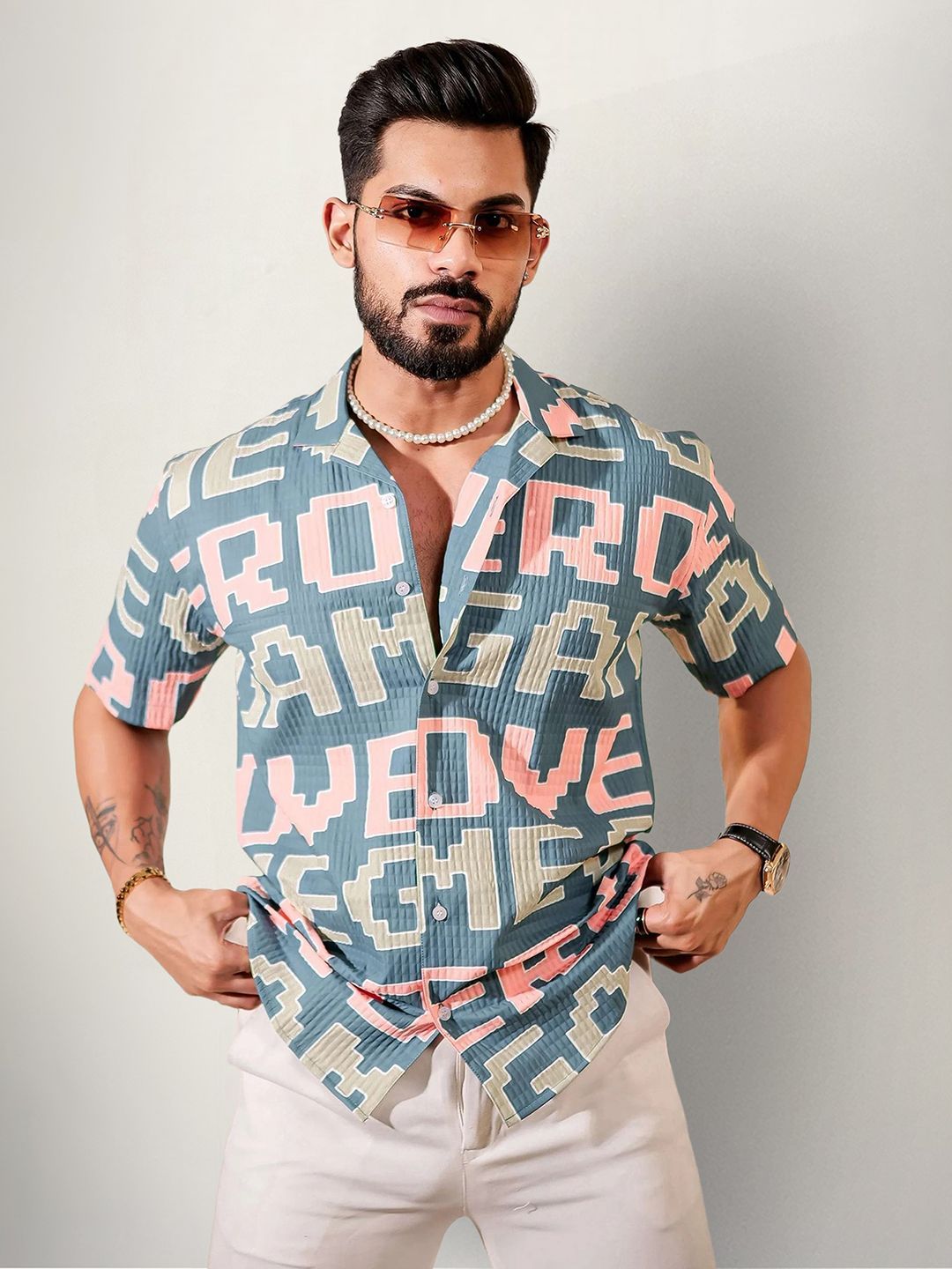 SZN Men Original Opaque Printed Casual Shirt-picture-28