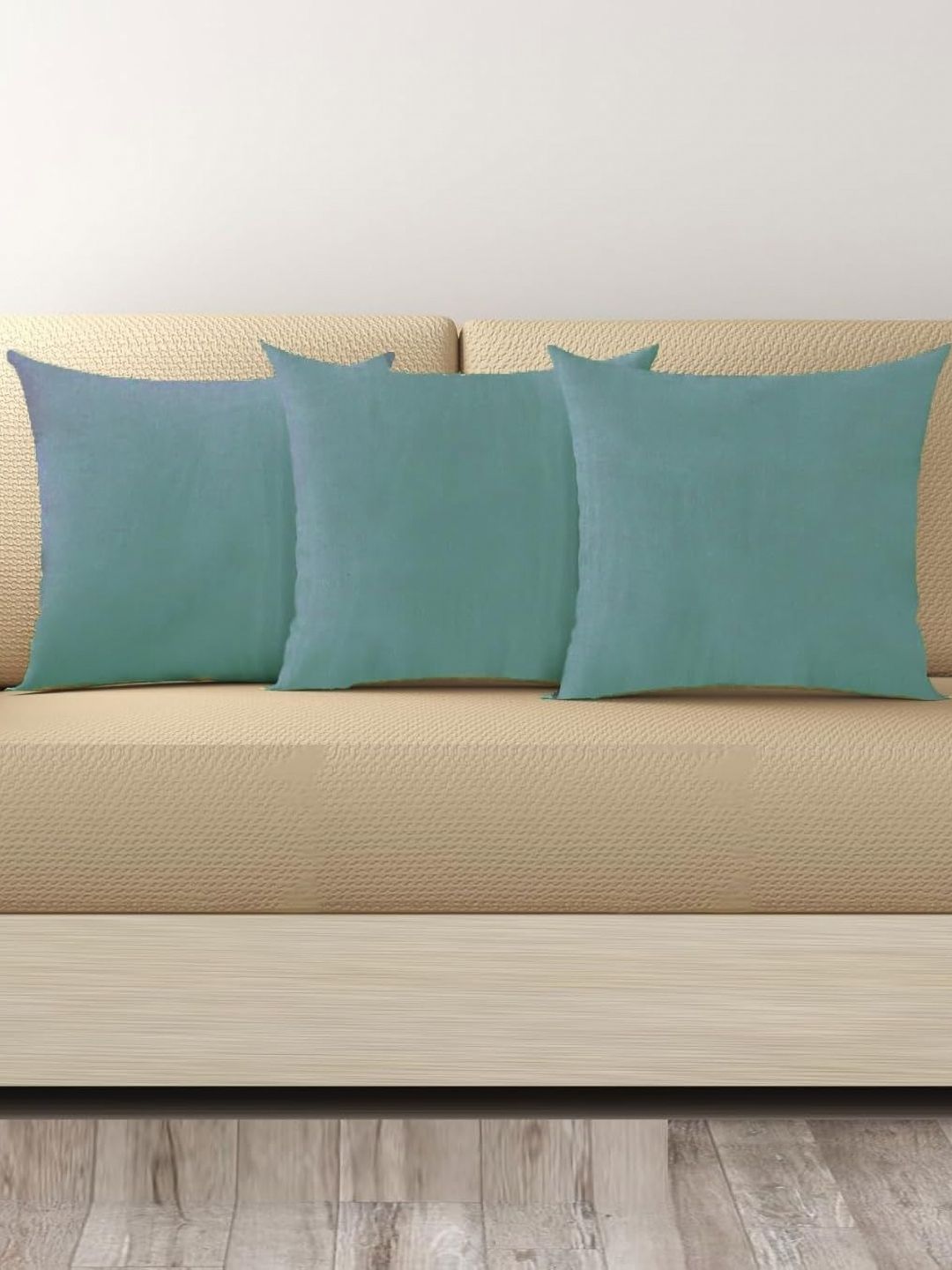Trance Home Linen Blue Set of 3 Square Cushion Covers-picture-38