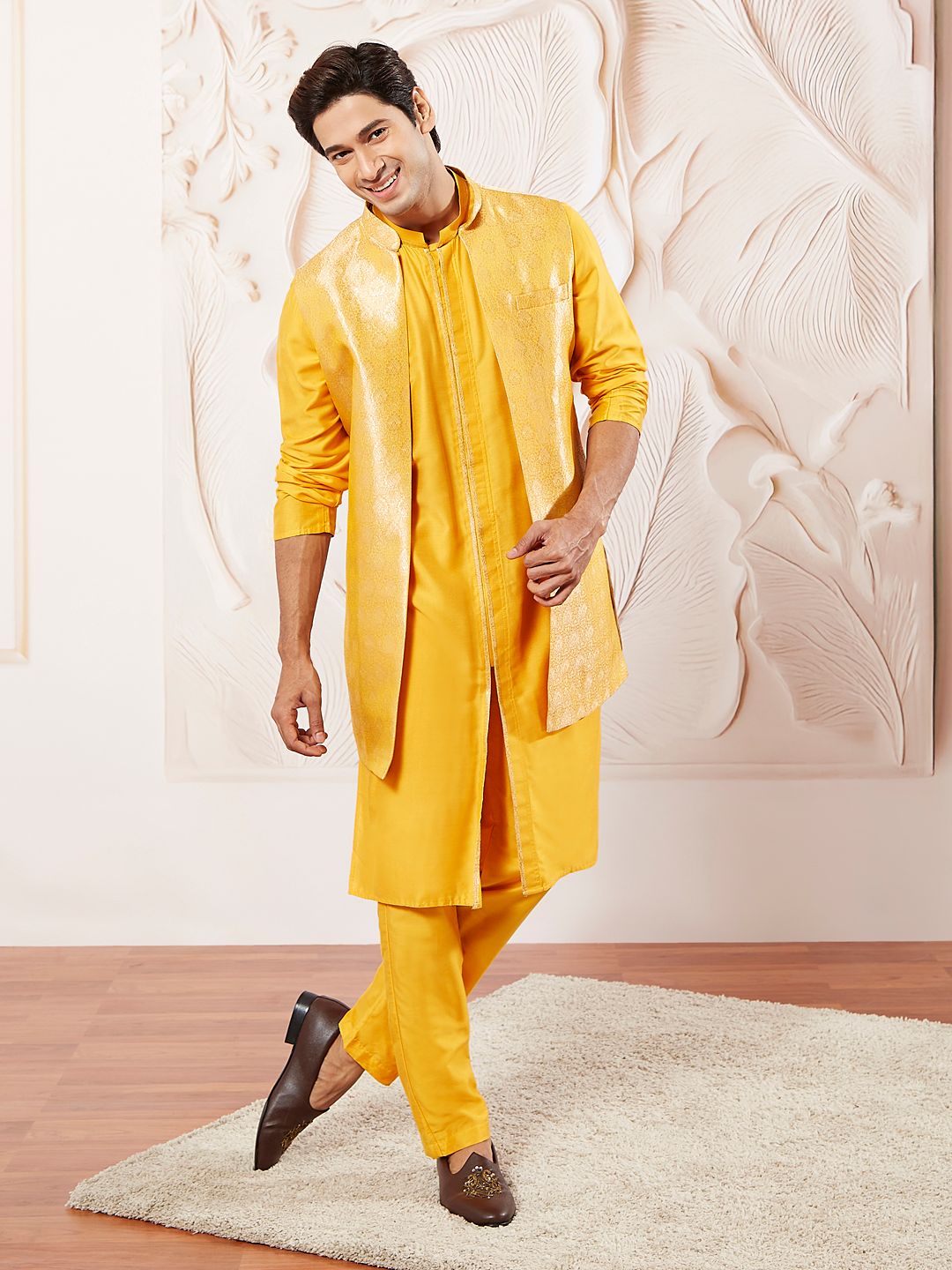VASTRAMAY Men Regular Kurta with Trousers-picture-32