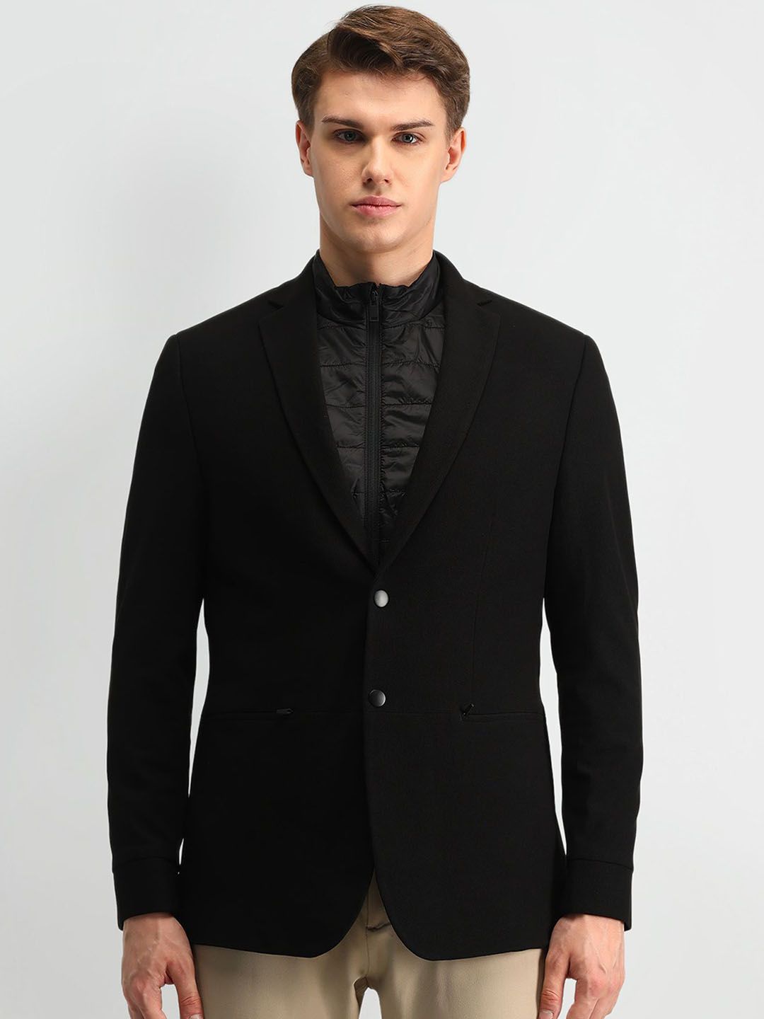 Arrow Notched Lapel Single Breasted Slim-Fit Blazer-picture-48