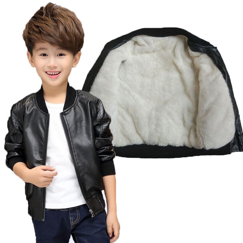 Tricycle Clothing Boys Lightweight Leather Jacket with Patchwork-picture-22