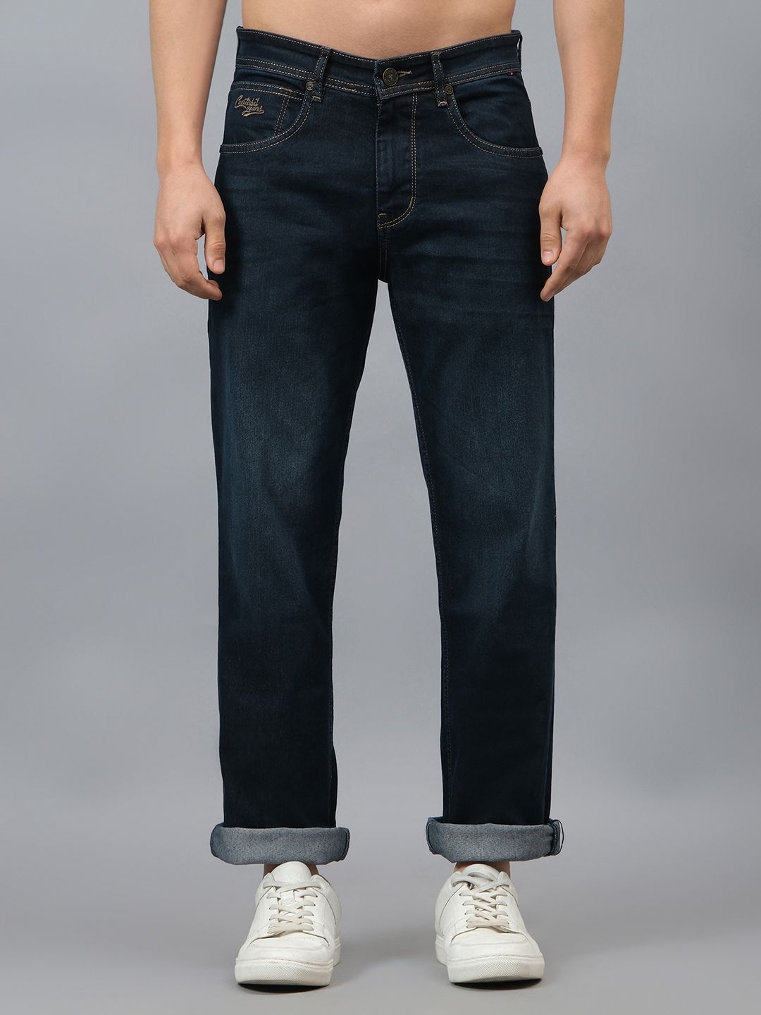 Cantabil Men Jean Straight Fit Light Fade Jeans-picture-32