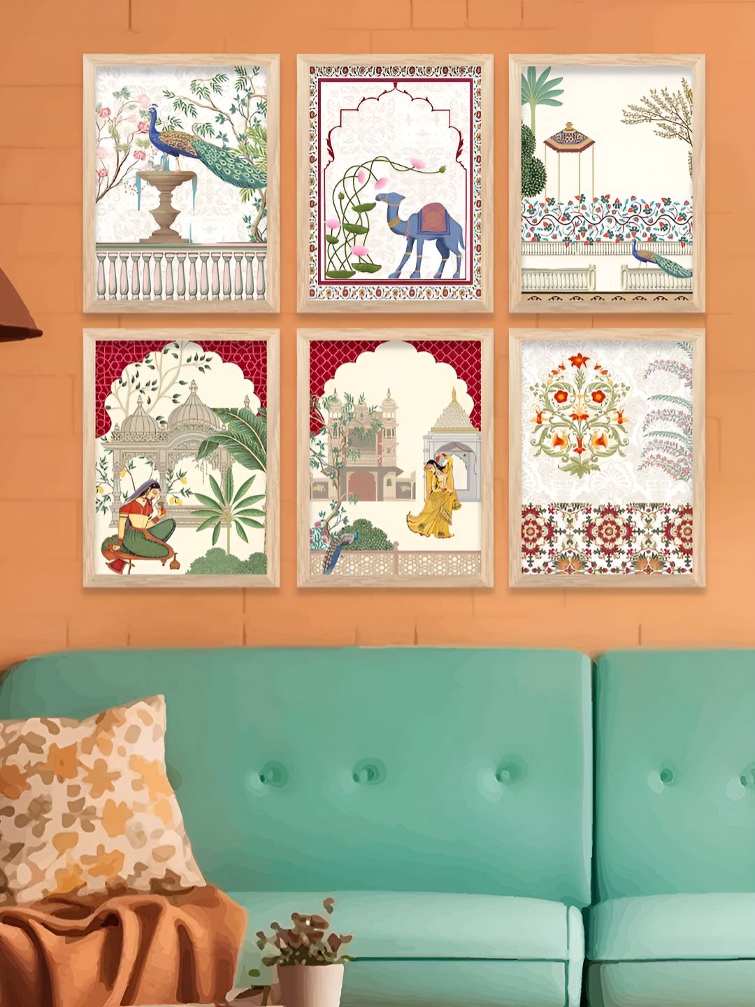 Kotart Brown & Red 6 and more Piece Wood Birds and Animals Wall Paintings-picture-12