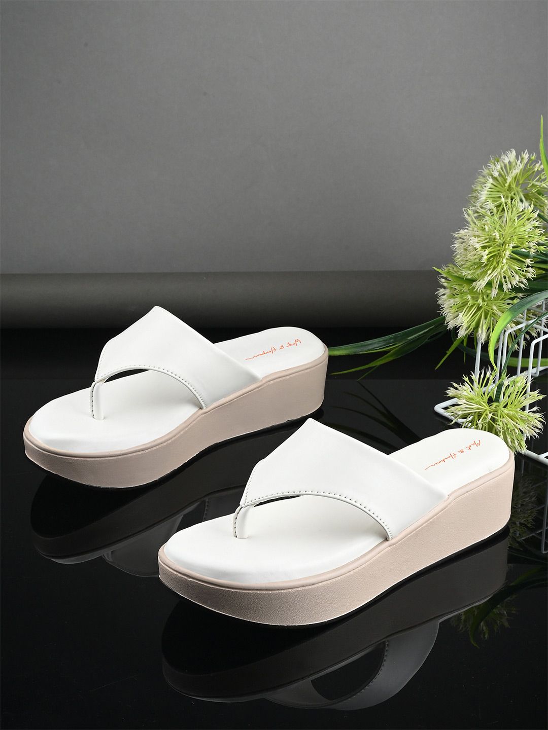Mast & Harbour Colourblocked Wedge Pumps with Bows-picture-21