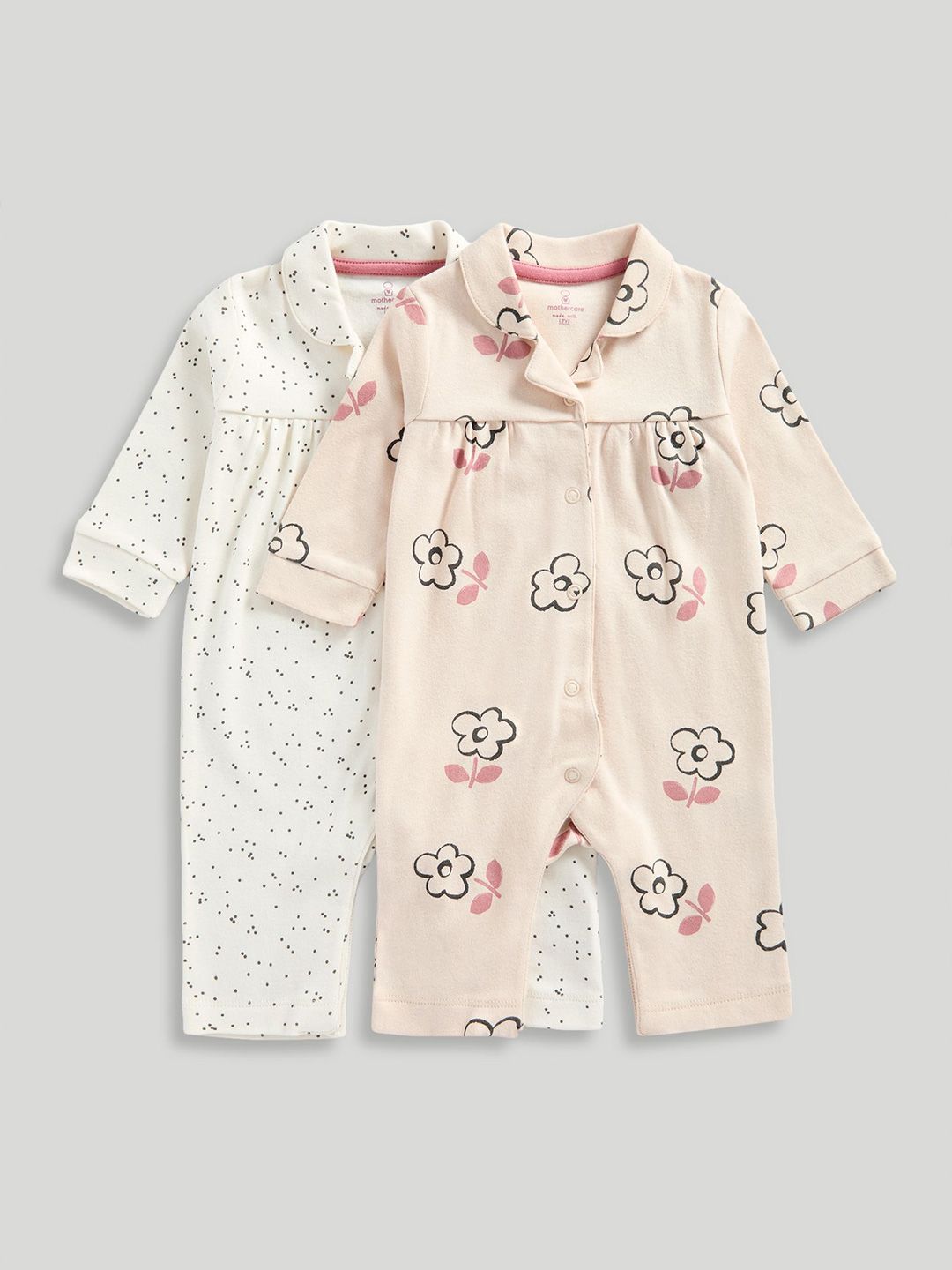 mothercare Girls Pack of 2 Printed Sleepsuit-picture-32