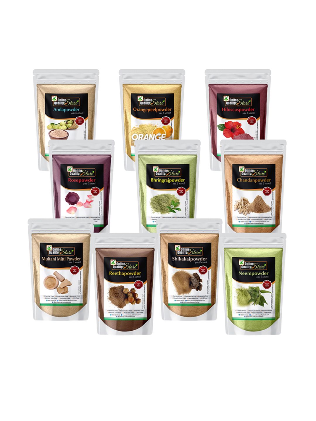 Online Quality Store Set Of 10 Powder For Hair & Skin - 140 g Each-picture-39