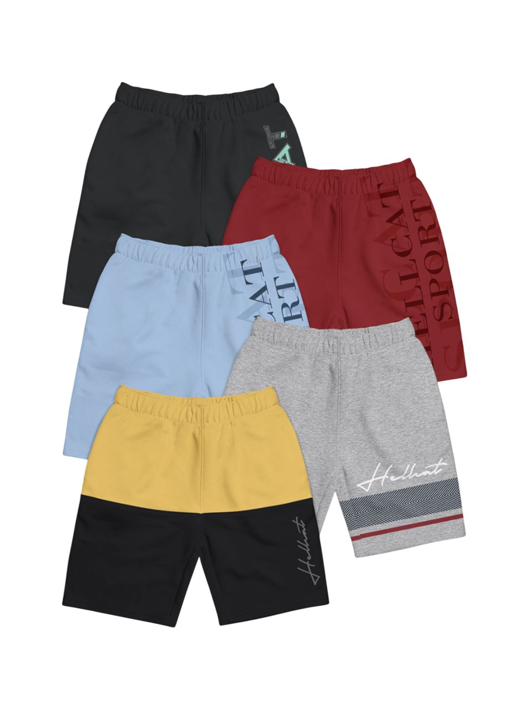 HELLCAT Boys Typography Printed Shorts-picture-22