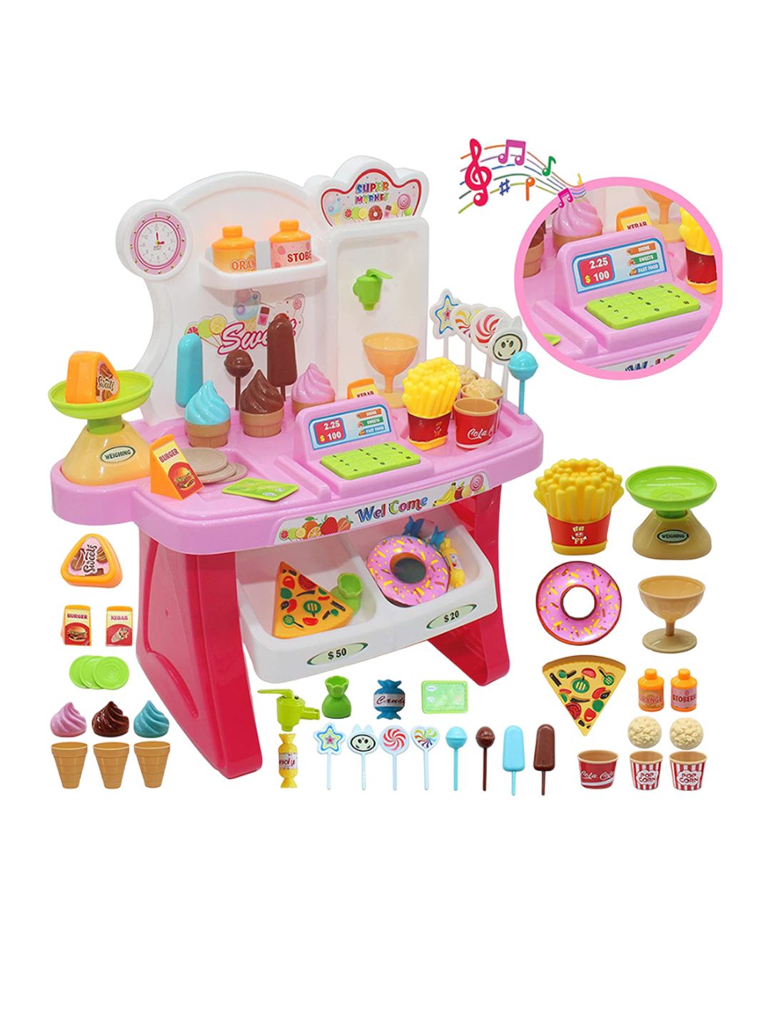 OPINA Kids Set Of 33 Play Home Supermarket Kitchen Toy Set-picture-18