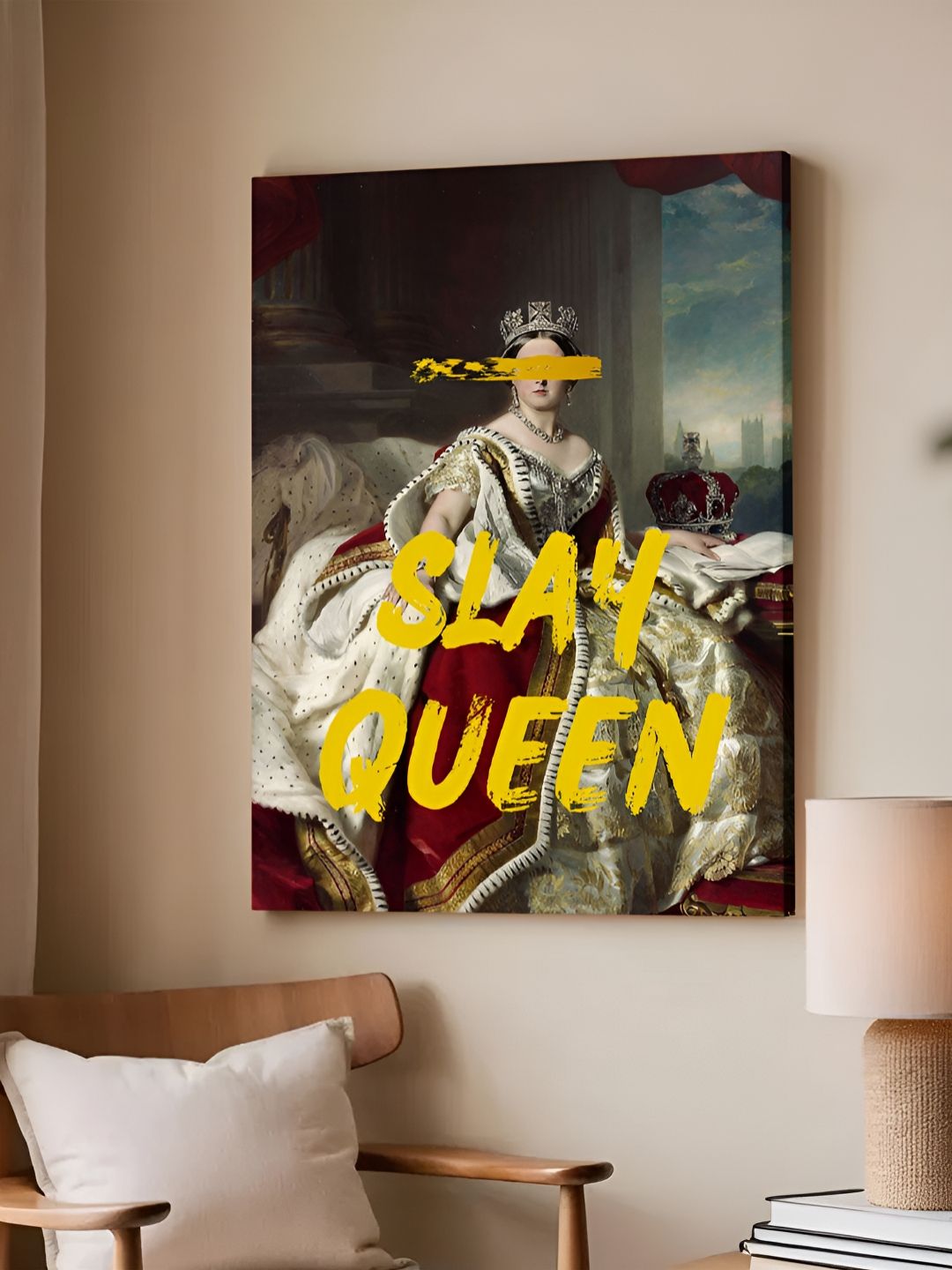 Myntra Elegant Homes Yellow & Grey 1 Piece Canvas Other Wall Paintings-picture-33