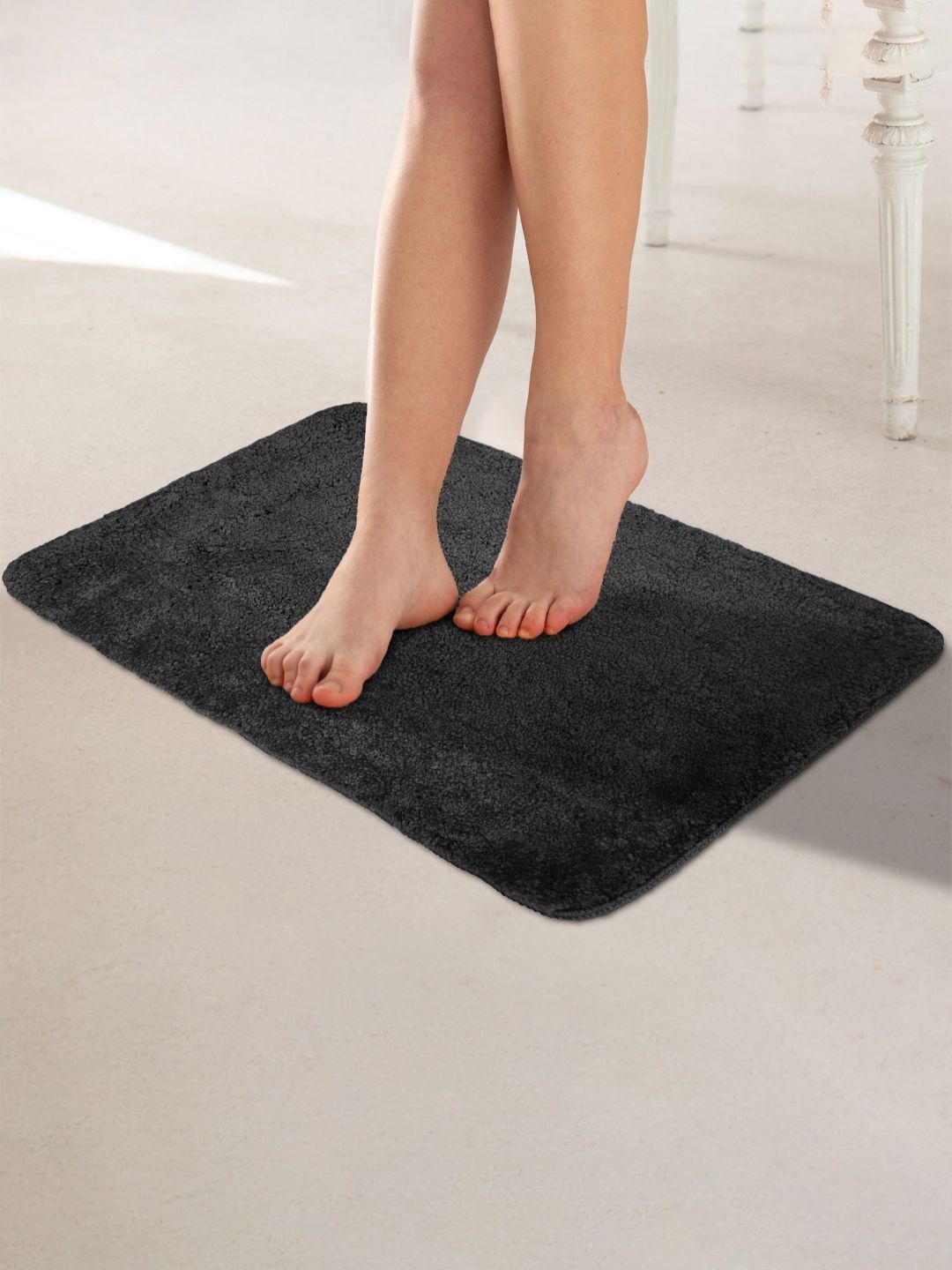 MYTRIDENT Black Anti Skid Bath Rug-picture-21