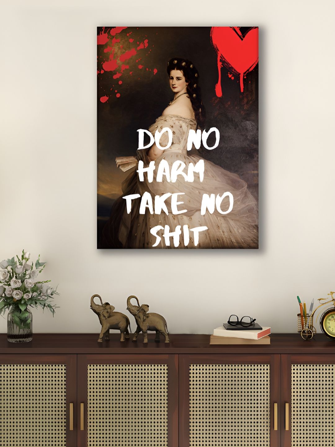 Myntra Elegant Homes Brown & White 1 Piece Canvas Other Wall Paintings-picture-21