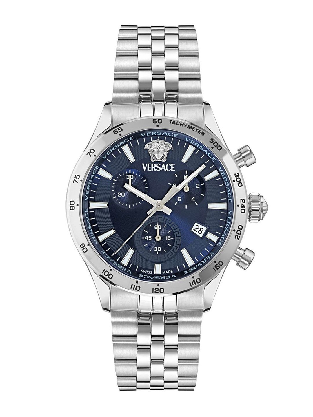 Versace Men Dial & Stainless Steel Bracelet Style Straps Analogue Chronograph Watch VECFA0124-picture-57