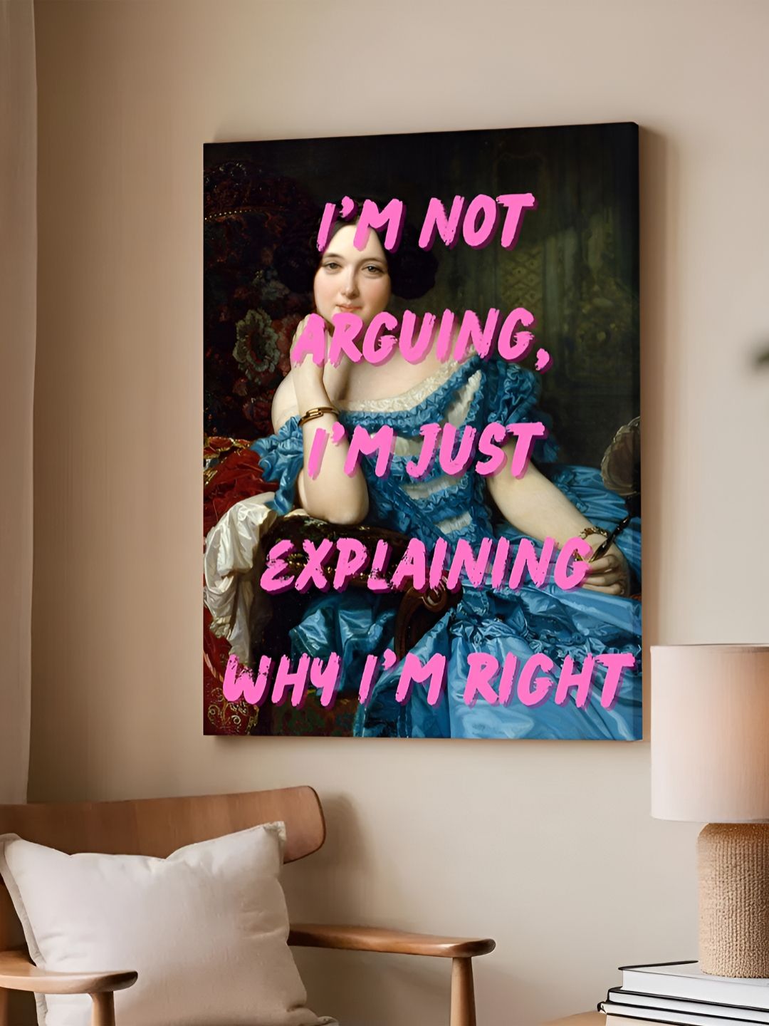 Myntra Elegant Homes Blue & Pink 1 Piece Canvas Other Wall Paintings-picture-10