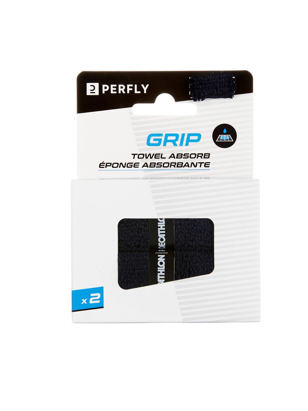PERFLY By Decathlon 2Pcs Black Towel Grip Workout Accessories-image-23