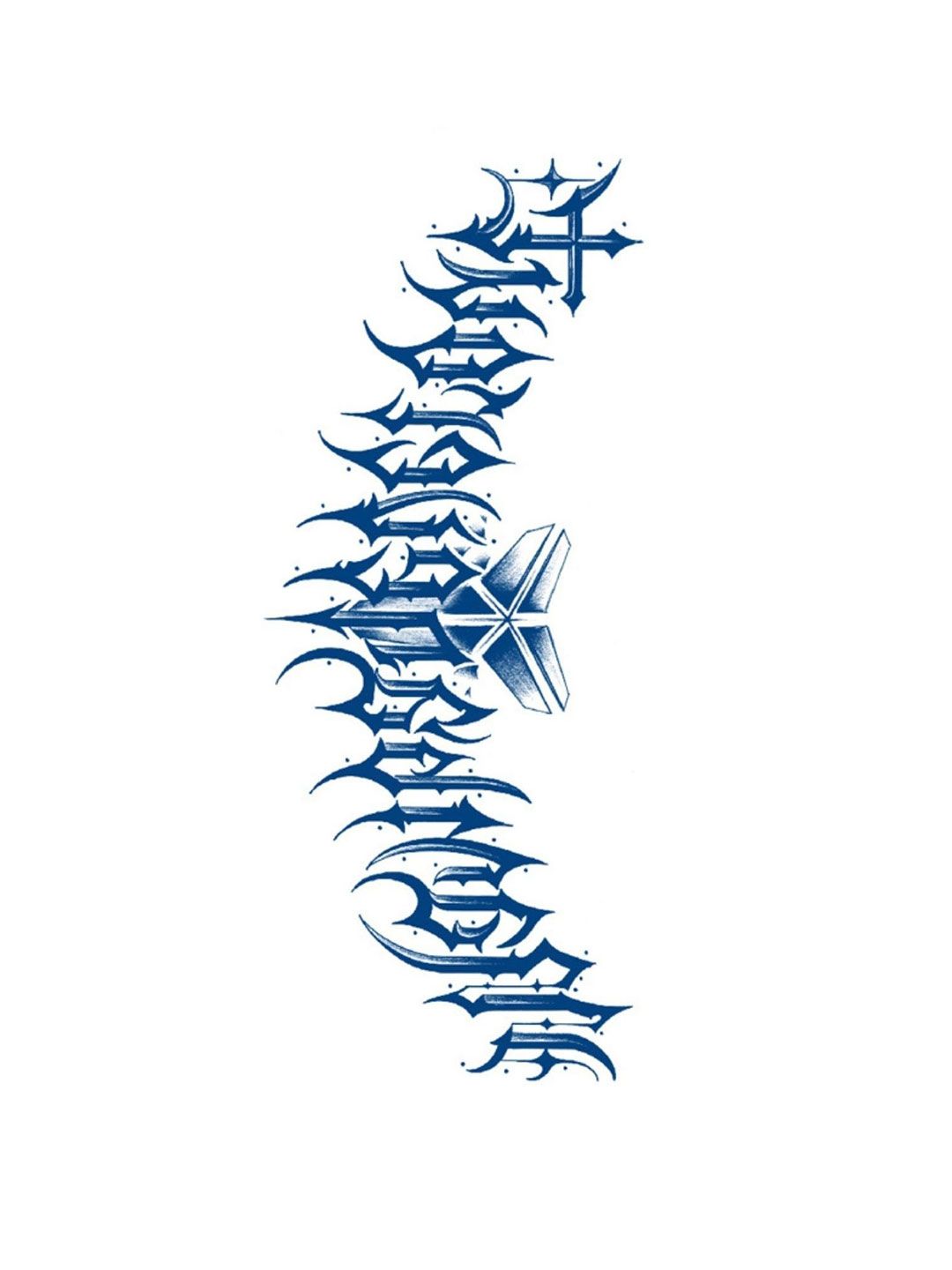 LICK Men Plant Based Realistic Semi Temporary Body Tattoo - Matte Blue-image-23