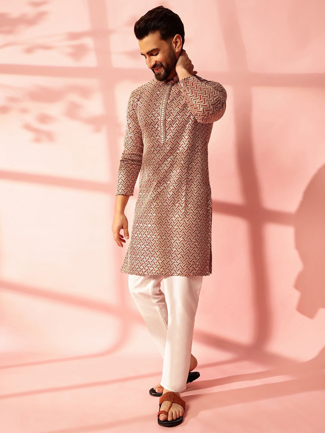 Anouk Men Embroidered Sequinned Kurta-picture-18