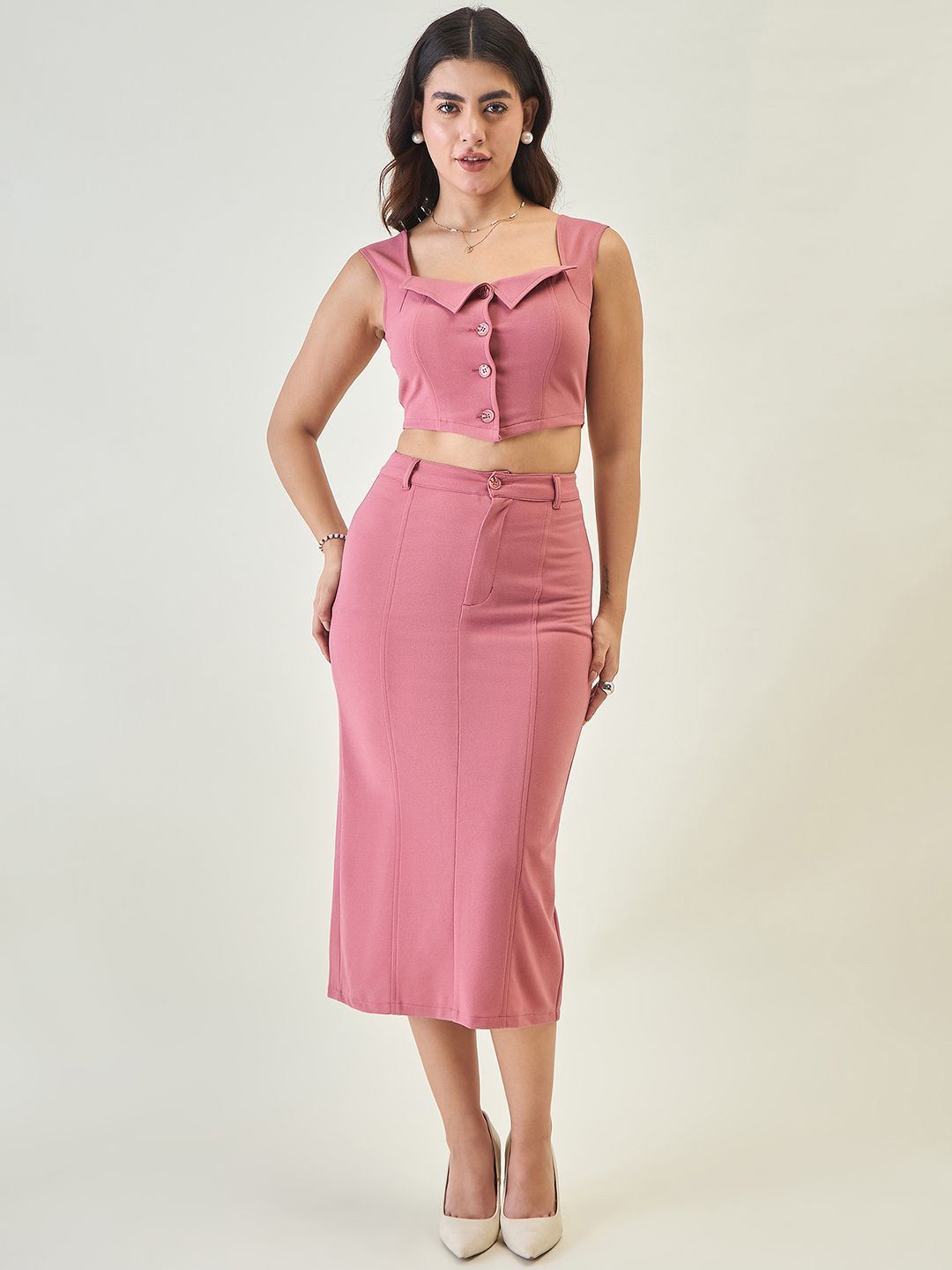 aayu Square Neck Top With Skirt-picture-40