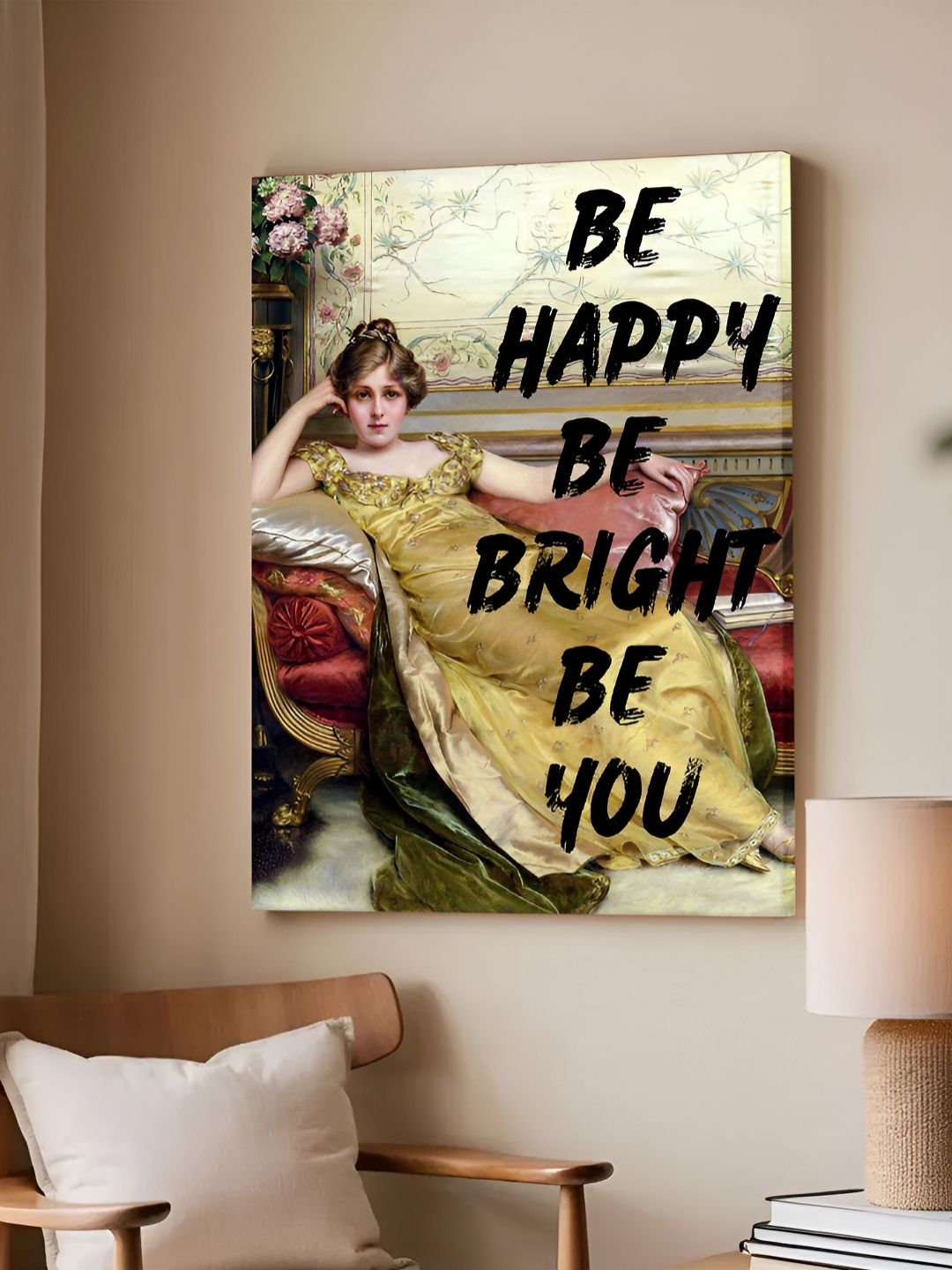 Myntra Elegant Homes Gold-Toned & Black 1 Piece Canvas Other Wall Paintings-picture-32