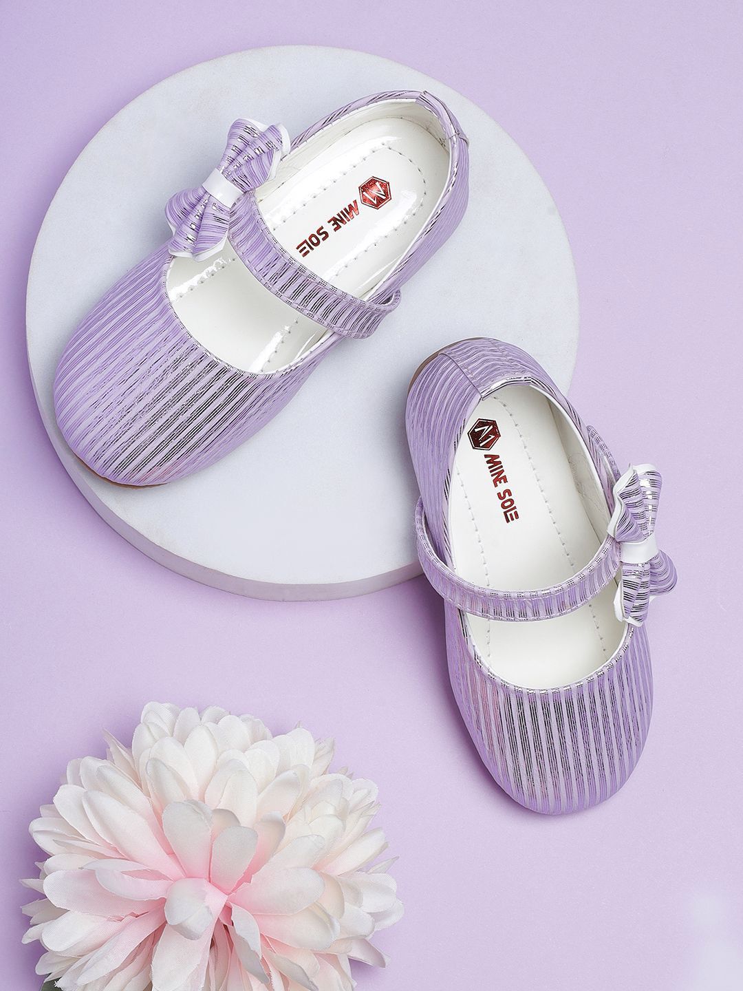 Minesole Girls Striped PU Flatforms-picture-15