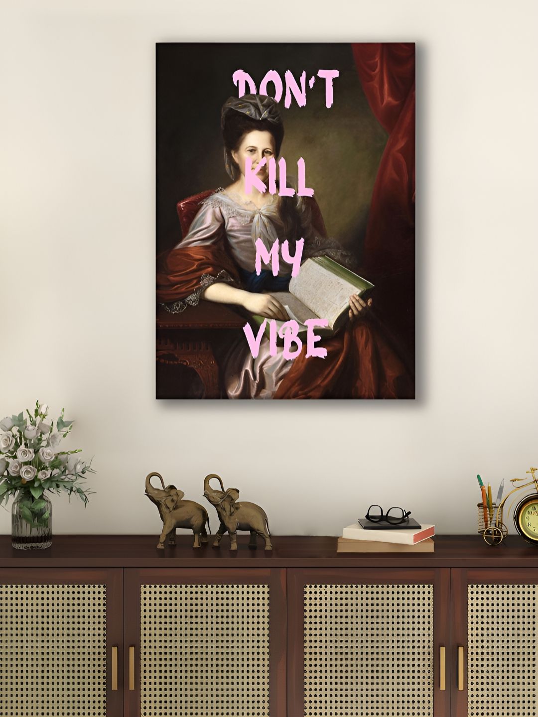 Myntra Elegant Homes Maroon & Brown 1 Piece Canvas Other Wall Paintings-picture-13