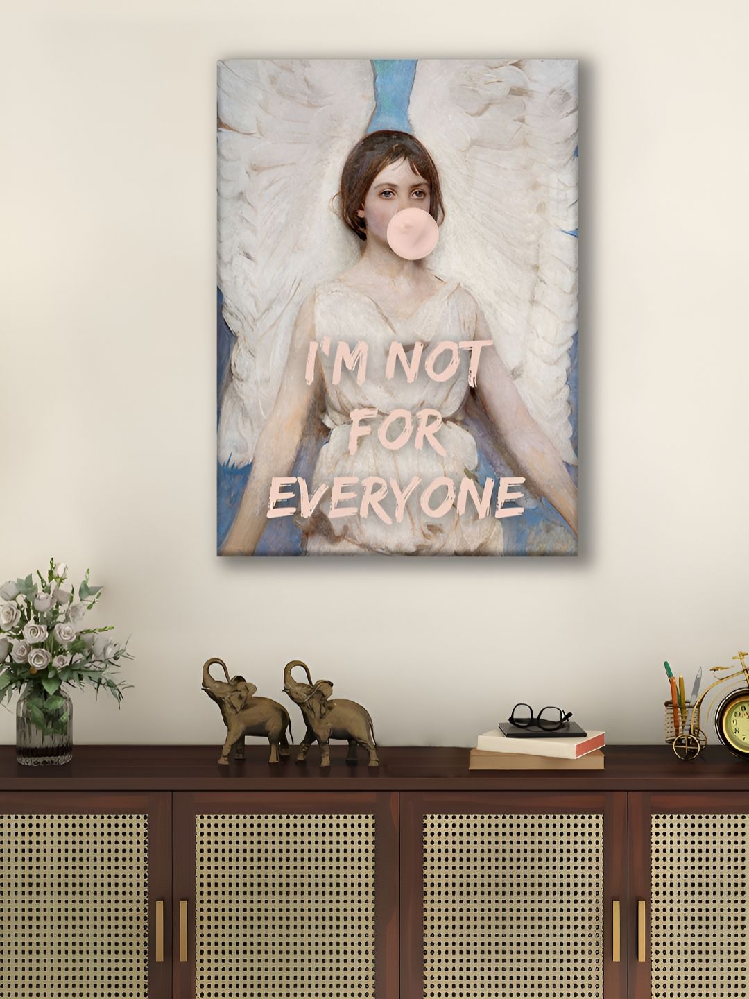 Myntra Elegant Homes White & Pink 1 Piece Canvas Other Wall Paintings-picture-29