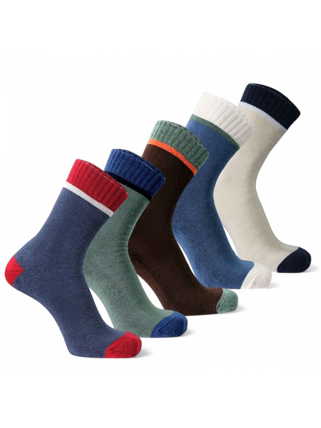 Sockscarving Men Pack Of 5 Cotton Breathable Calf Length Socks-picture-36